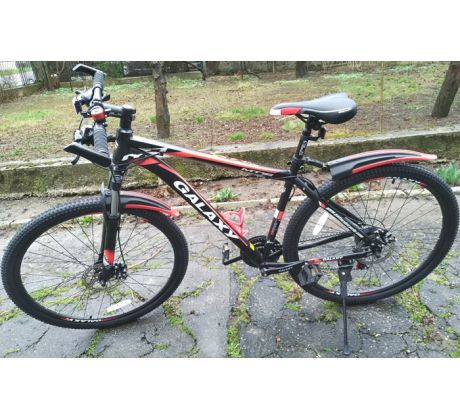 MTB GALAXY MT16 horský odprúžený bicykel 29" kolesá 19" rám kotúčové brzdy 3x7 prevodov SHIMANO