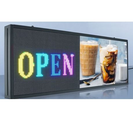 Farebná svetelná reklama LED panel displej 99x41cm