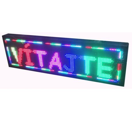 Farebná svetelná LED reklama panel na bežiaci text 136x25cm